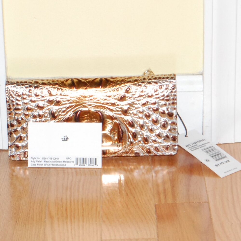 NWT -Brahmin Melbourne Ady Bifold Wallet Macchiato Ombre